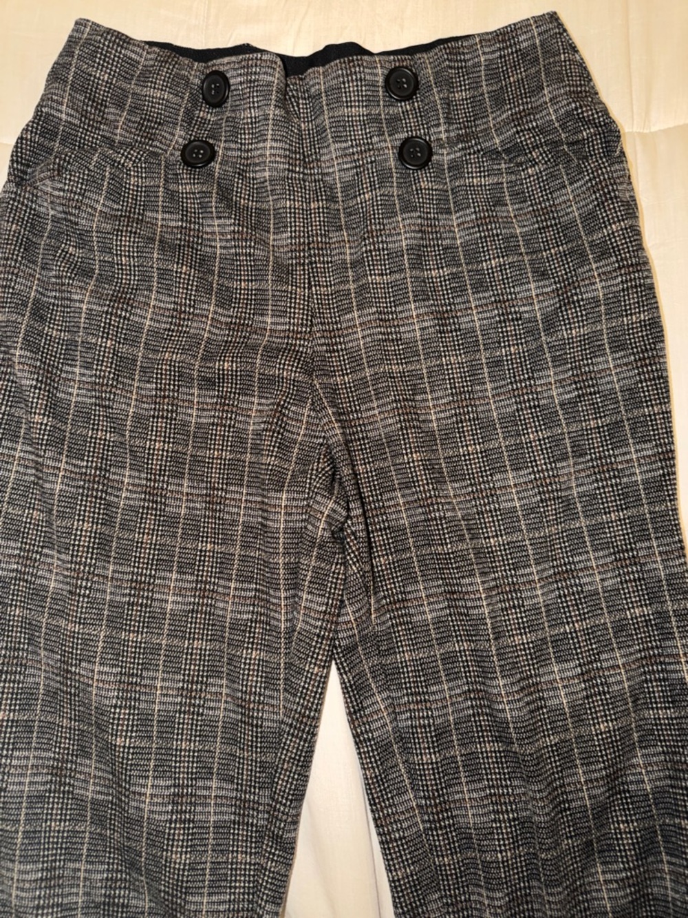 Studio Black and Gray Plaid Men's Pants